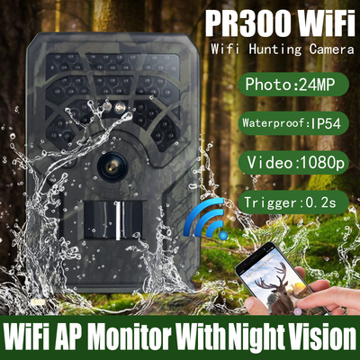 Kamera myśliwska PR300 WiFi TFT 128 GB 42 sztuki LED wodoodporna IP54