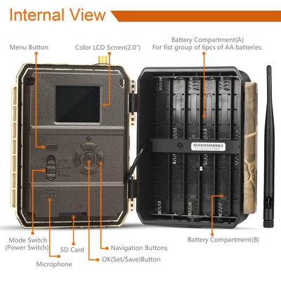 4.0CG Mobilna kamera obserwacyjna GPS APP MMS SMTP 12MP 1080P