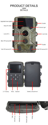 Kamera HD 16MP z czujnikiem ruchu Outdoor Wildlife 46szt 940nm IR Light IP66