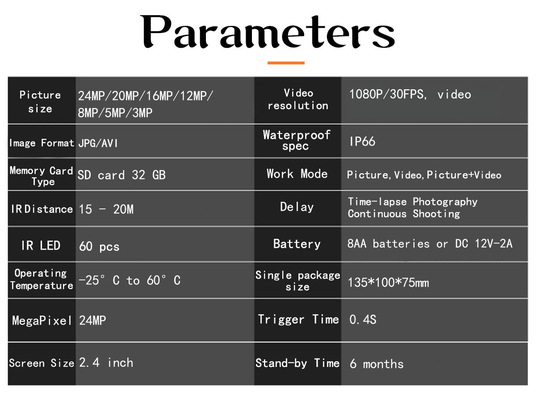 4.8CG Mobilna kamera obserwacyjna Karta SIM 4G Lte CMOS 24MP