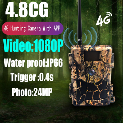 4.8CG Mobilna kamera obserwacyjna Karta SIM 4G Lte CMOS 24MP