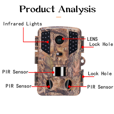 1080P IP66 Wodoodporna kamera myśliwska PIR Night Vision High Difinition