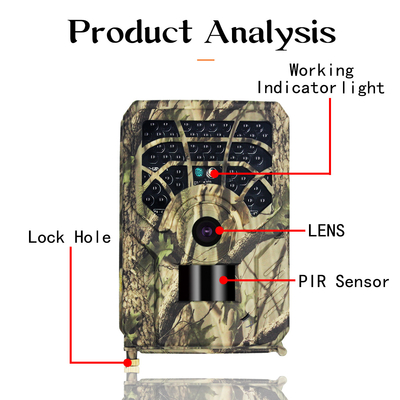 PR300A Hunter Trail Camera IP54 Wodoodporna 46 sztuk IR Lights 720P