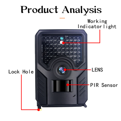 PR200B Hunter Trail Camera TF 12MP 1080P 49 sztuk IR LED High Difinition Wodoodporny