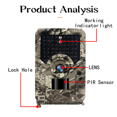 16MP 1080P IP54 Wodoodporna kamera myśliwska z 49szt. IR LED Night Vision na zewnątrz Trail Tanie Focus OEM