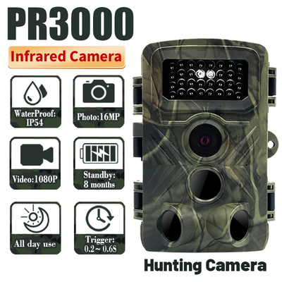 30FPS Video HD Trail Camera Rozdzielczość 16MP 34szt IR LED Kamera myśliwska na podczerwień