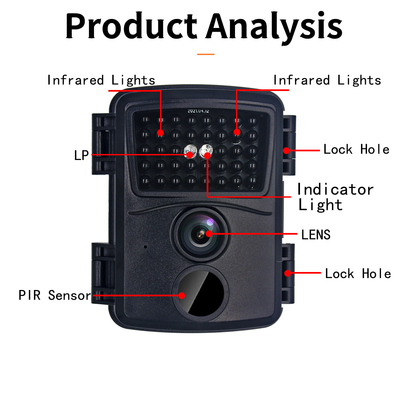 PR600B HD Wildlife Night Vision Kamera wideo PIR 20mp Polowanie kamera obserwacyjna